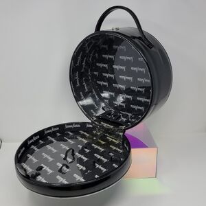 EUC Neiman Marcus 13" Large Round Vinyl Makeup Travel Bag